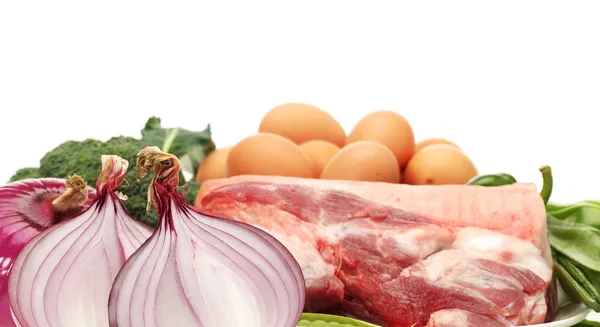 Frisches Fleisch und Gemüse — Stockfoto