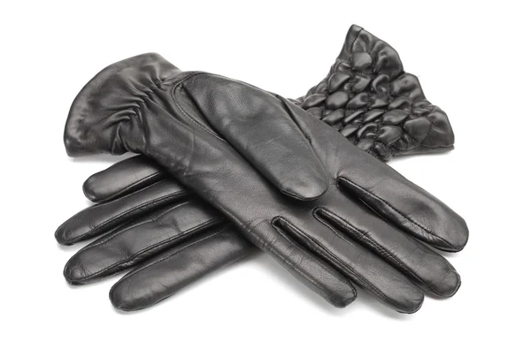 Zwarte vrouwen handschoenen — Stockfoto