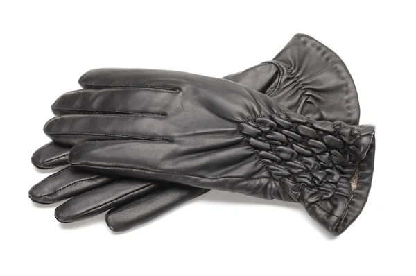 Schwarze Frauenhandschuhe — Stockfoto