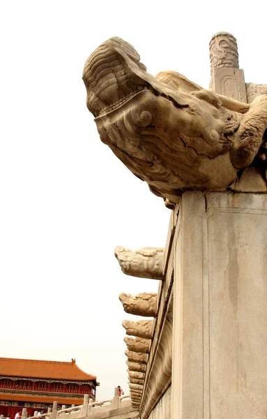 Beijing: dragon head, imperial drainage system of the Forbidden City — Stock Photo, Image