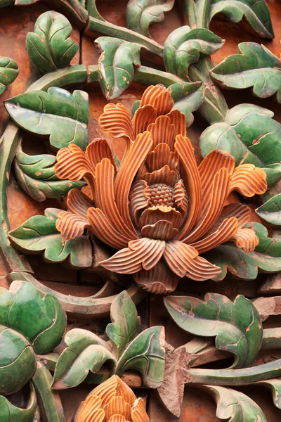Традиционные украшения китайской стены — стоковое фото