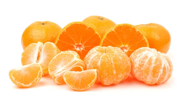 Orange mandarin or tangerine fruit isolated on white background — Stock Photo, Image