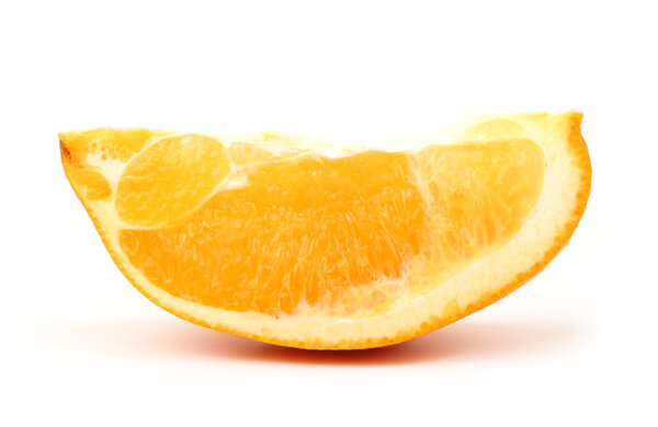 Orange on the white background