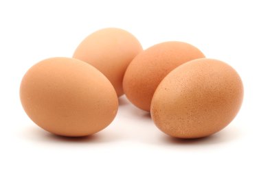 Beyaz Arkaplanda izole edilmiş yumurta koleksiyonu