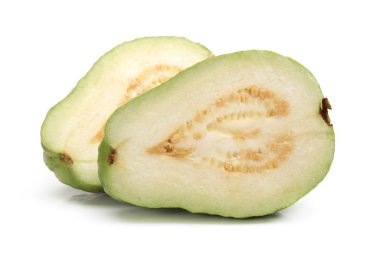 Beyaz arka plan üzerinde kesme feijoa