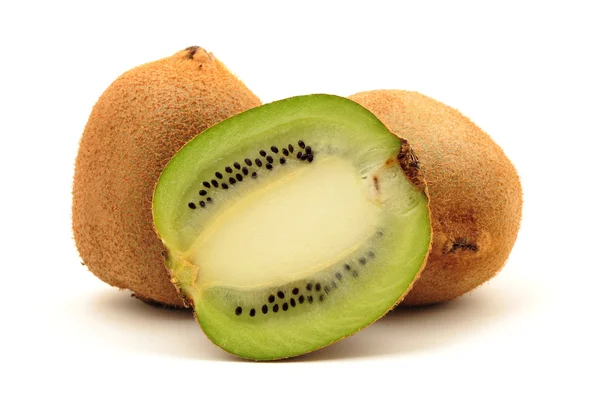 Kiwi fruits sur fond blanc — Photo