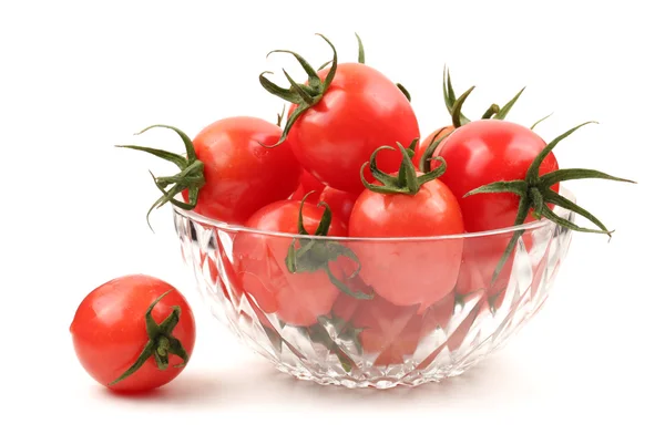 Small cherry tomato on white background — Stock Photo, Image