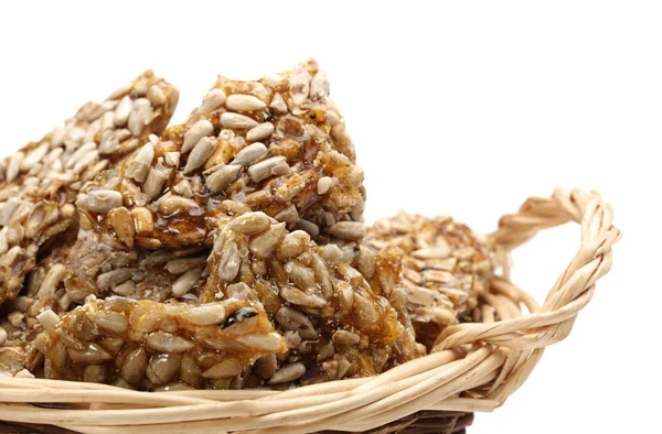 Sugar bar with sesame and peanut from china food — Stock Photo, Image