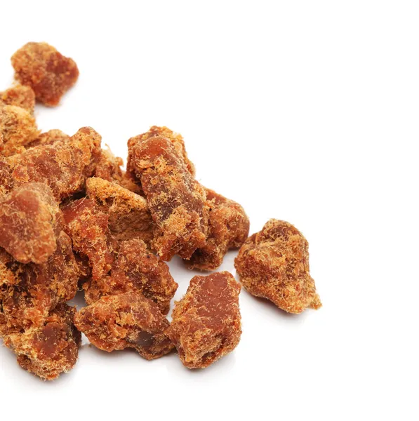 Trockenes Curry-Rindfleisch ruckartig isoliert auf weißem Hintergrund — Stockfoto