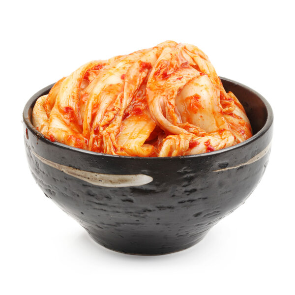 Kimchi (Korean food) on a white background