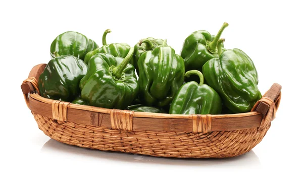 Green pepper on white background — Stock Photo, Image