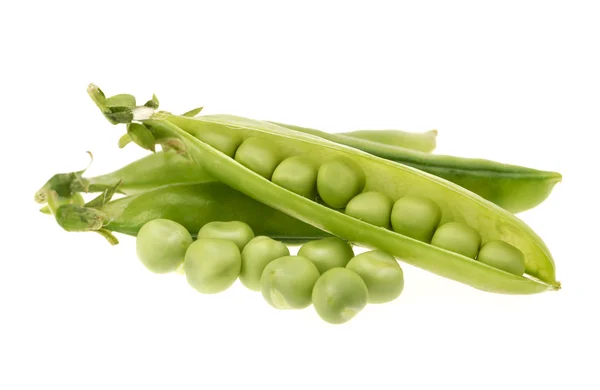 Legume de ervilha madura. Isolado sobre fundo branco — Fotografia de Stock