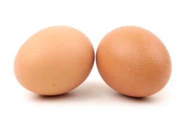 Beyaz arkaplanda yumurta izole