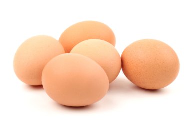 Beyaz arkaplanda yumurta izole