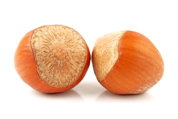 Hazelnuts on white background — Stock Photo, Image