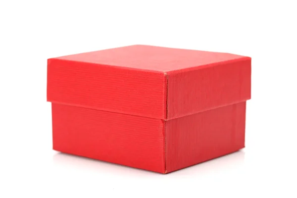 Red box on white background — Stock Photo, Image