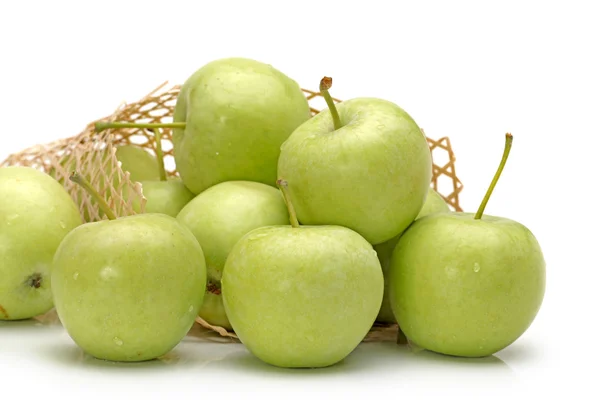 Groene appel geïsoleerd op een witte achtergrond knipsel — Stockfoto