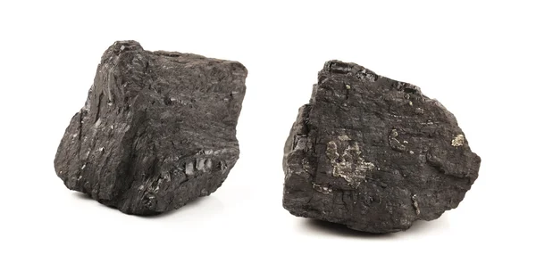 Coal on a white background — Stock Photo, Image