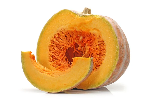 Oranžová dýně na bílém pozadí — Stock fotografie