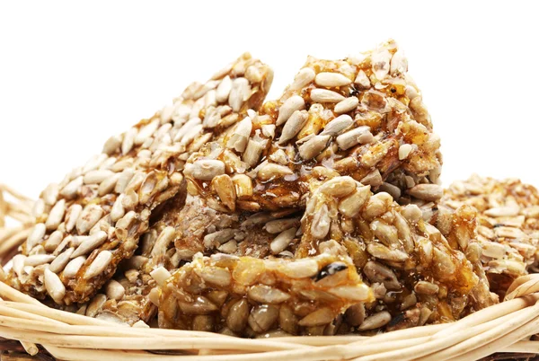 Sugar bar with sesame and peanut from china food — Stock Photo, Image
