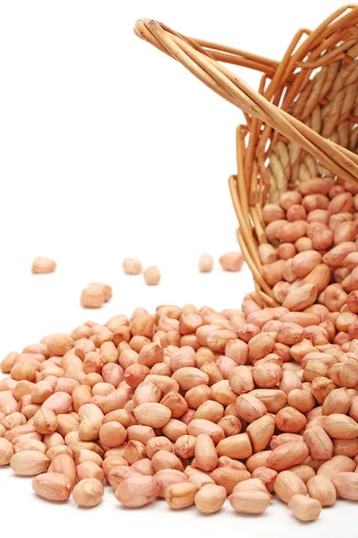 Kernel amendoim isolado no fundo branco — Fotografia de Stock