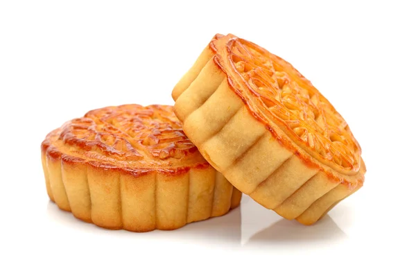 Mid-Autumn Festival moon cake on white background — Stock Photo, Image