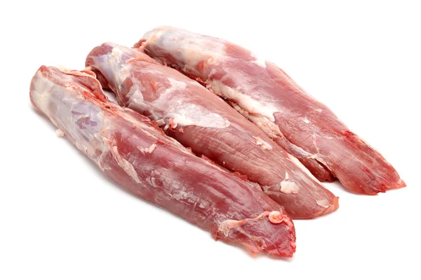 Fresh raw pork on white background — Stock Photo, Image