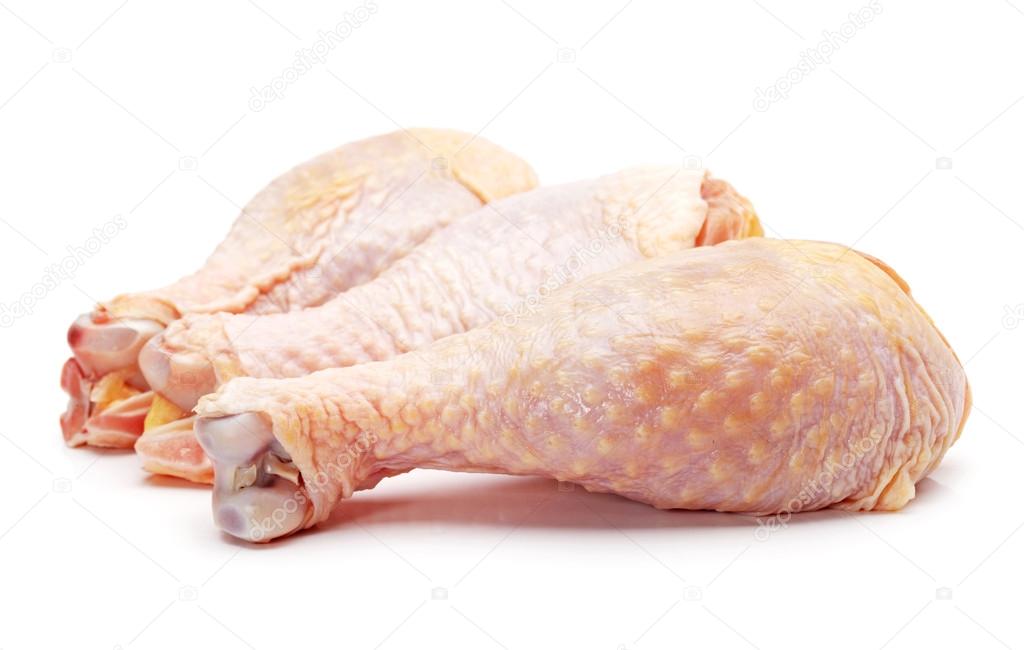 Chicken legs, it is isolated on white