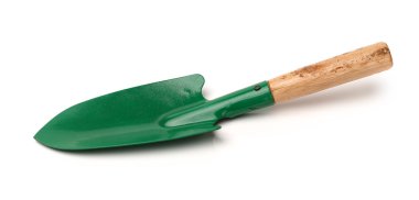 beyaz zemin üzerinde kürek bahçıvan