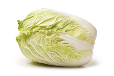 Beyaz arkaplanda yeşil lahana