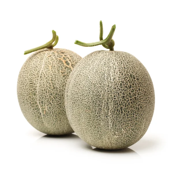 Melone reticolato su sfondo bianco — Foto Stock