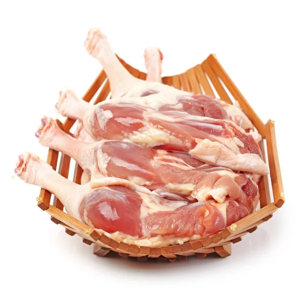 Raw chicken legs on a white background — Stock Photo, Image