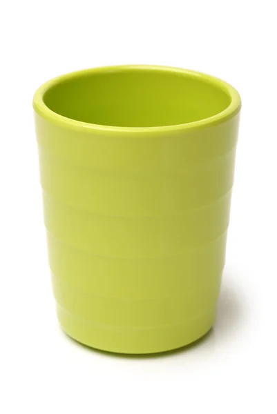 Plastové nádobí na bílém pozadí — Stock fotografie