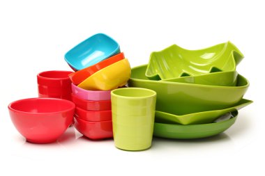 renkli plastik sofra