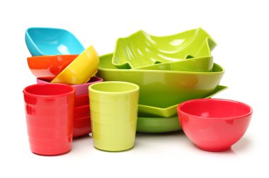 renkli plastik sofra