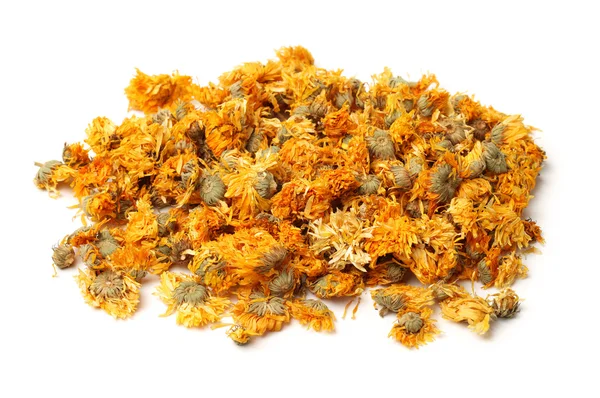 Dried Chrysanthemum Flowers On White Background — Stock Photo, Image