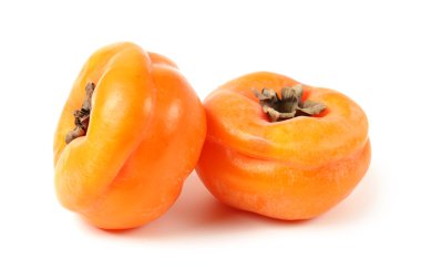 beyaz zemin üzerine Trabzon hurması