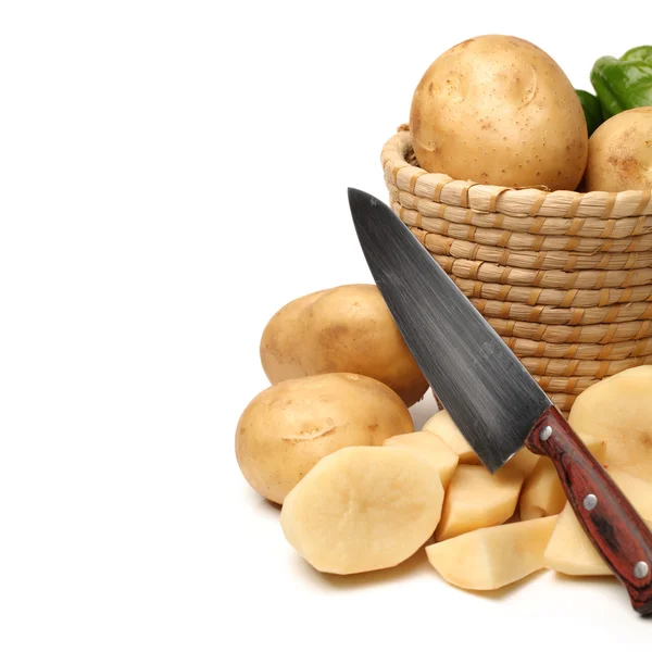 Potato on white background — Stock Photo, Image