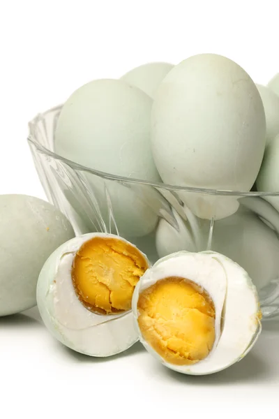 Salted duck eggs on white background — Stock Photo, Image