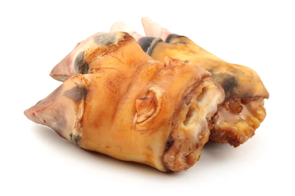 Beyaz arka plan üzerinde izole pişmiş domuz eti (bacak) — Stok fotoğraf