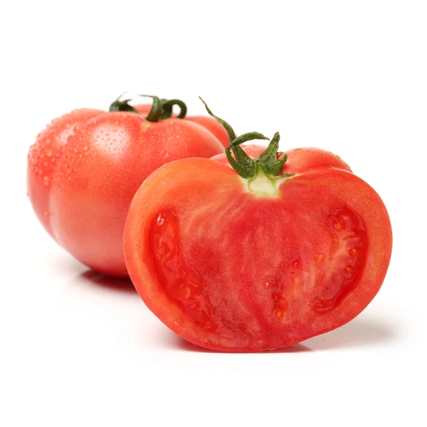 Tomat på hvit bakgrunn – stockfoto