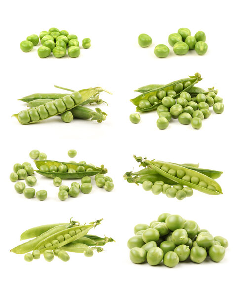 Горох изолирован на белом фоне
