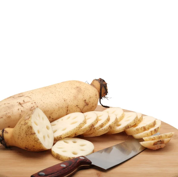 Lotus root on the white background — Stock Photo, Image