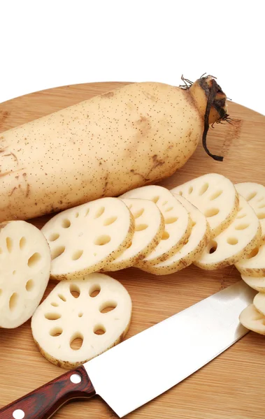 Lotus root on the white background — Stock Photo, Image