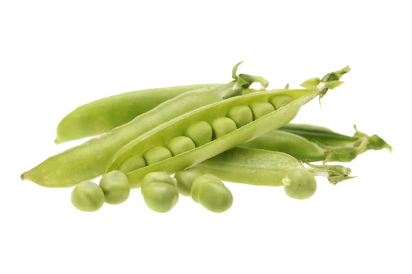 Légumes de pois mûrs. Isolé sur fond blanc — Photo