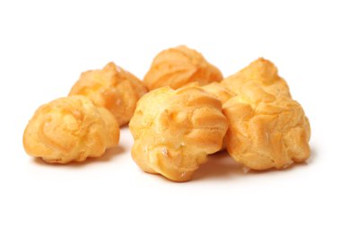 gevrek pasta yemek için beyaz zemin üzerine çerezim