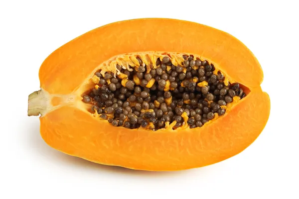 Papaya fruit isolated on a white background — Stock Photo, Image