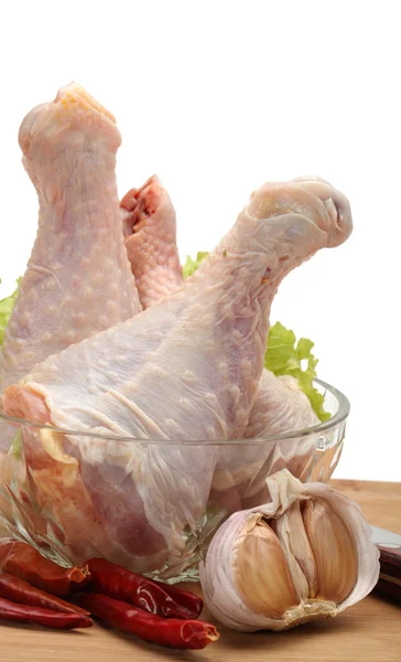 Gambe di pollo isolate su sfondo bianco — Foto Stock