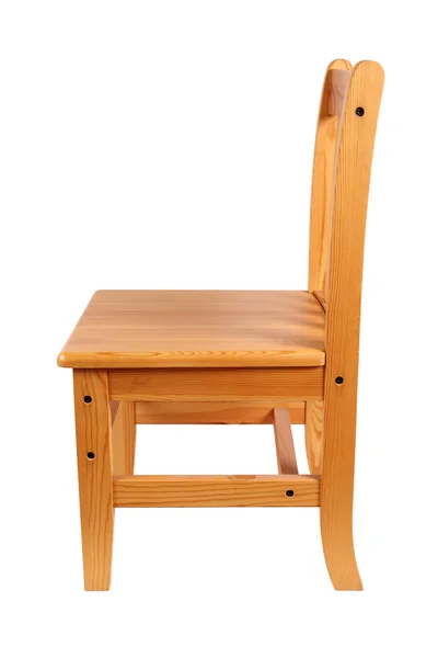 Chaise en bois sur fond blanc — Photo