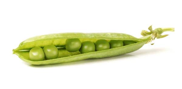 白の背景に熟したエンドウ豆野菜 — ストック写真